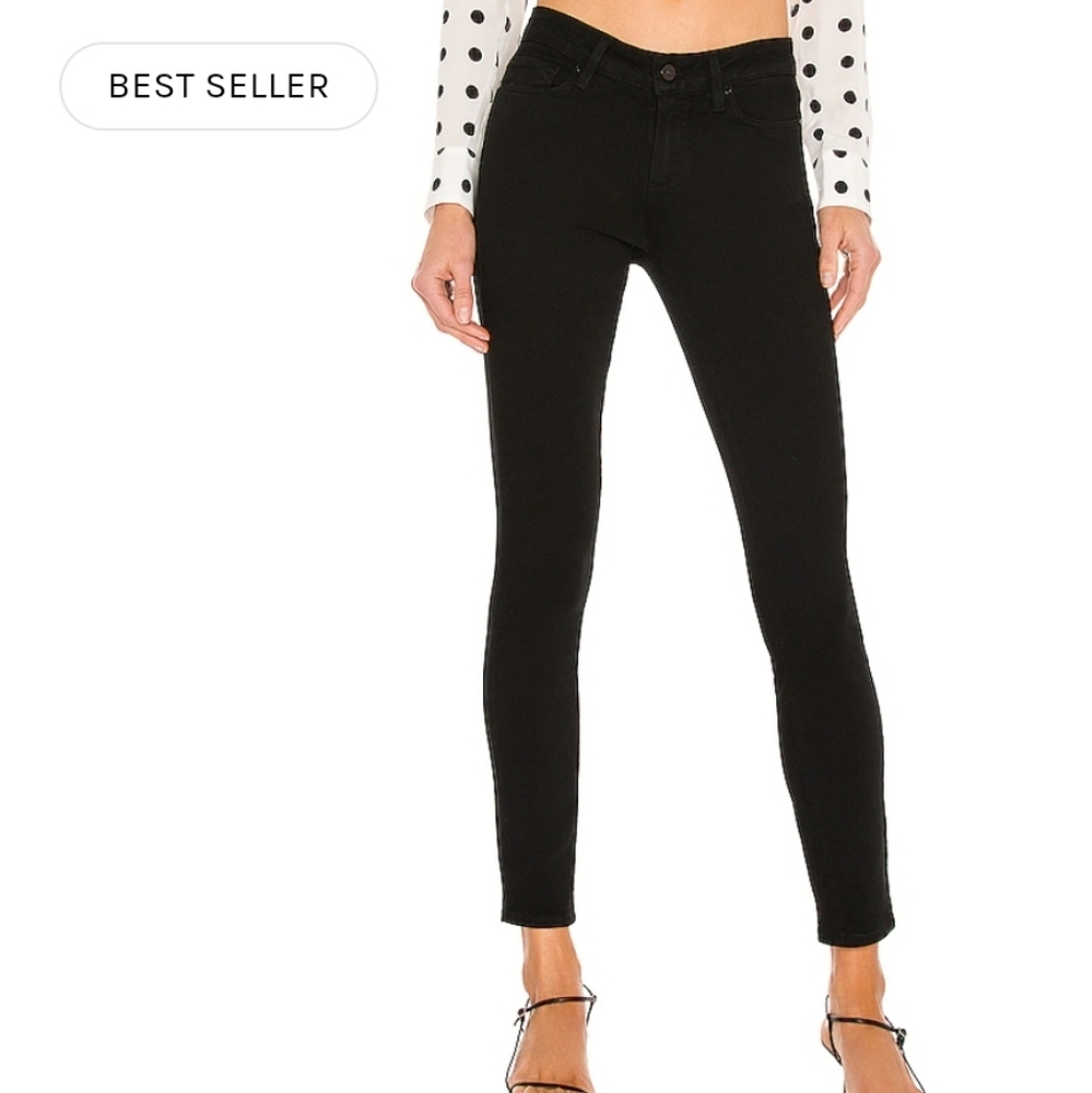 Paige Women's Black Shadow Verdugo Ankle Skinny Jeans Size 24